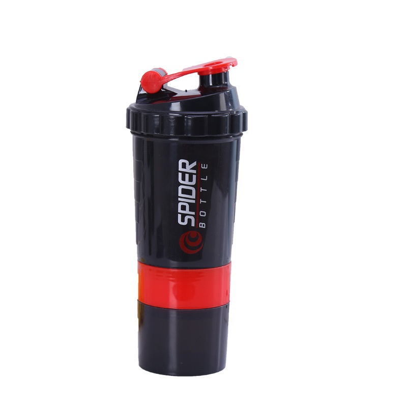 creative protein powder three layers of spring cup of water printed logo portable bottle fitness movement