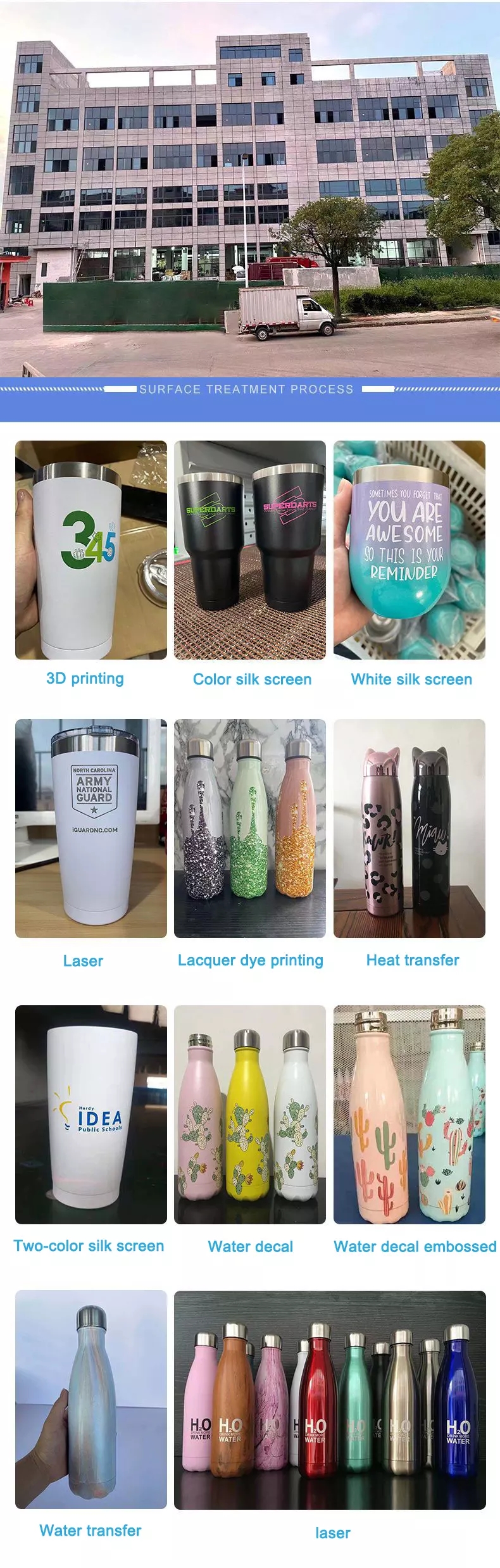 Custom men's trend stainless steel portable water mug high end student cup children's car insulation cup