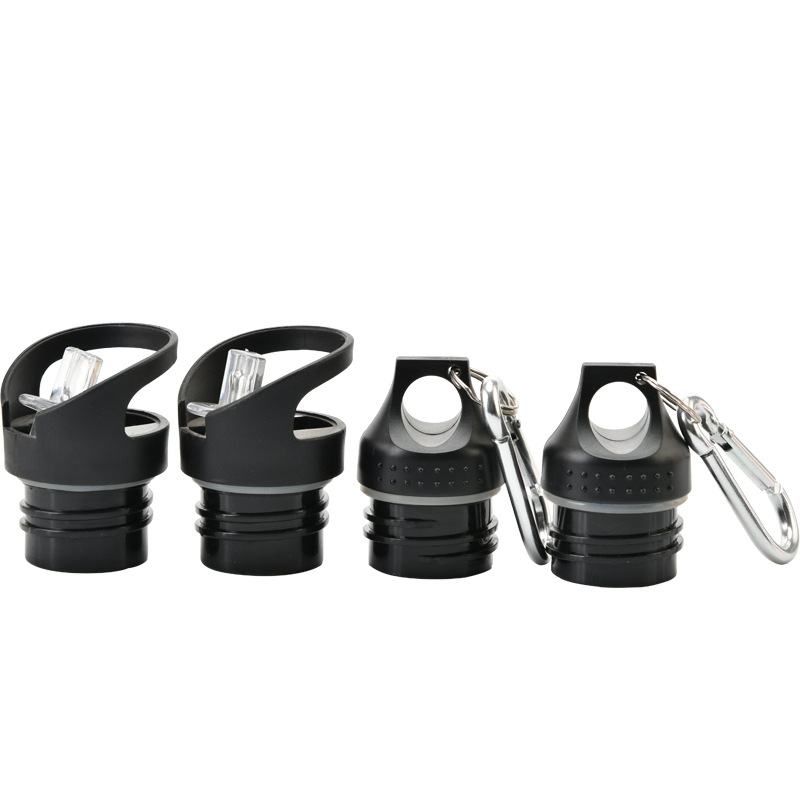 European and American outdoor hiking keychain sport 304 stainless steel water bottle 350ml hand lid with straw water cup