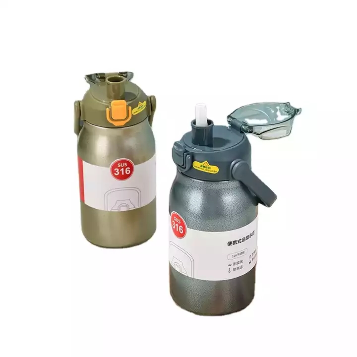316 stainless steel portable outdoor insulation pot double seal thermal kettle cup bottle fashion movement