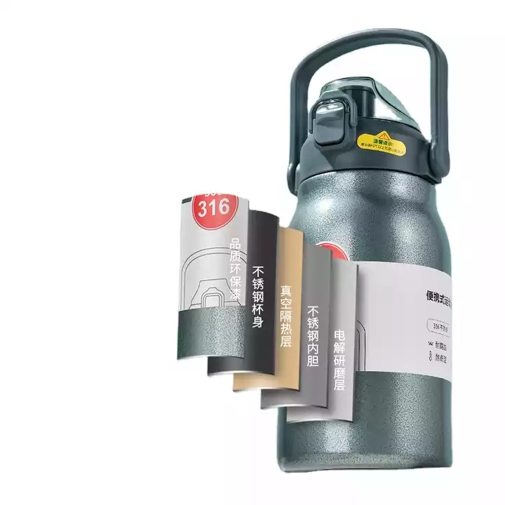 316 stainless steel portable outdoor insulation pot double seal thermal kettle cup bottle fashion movement