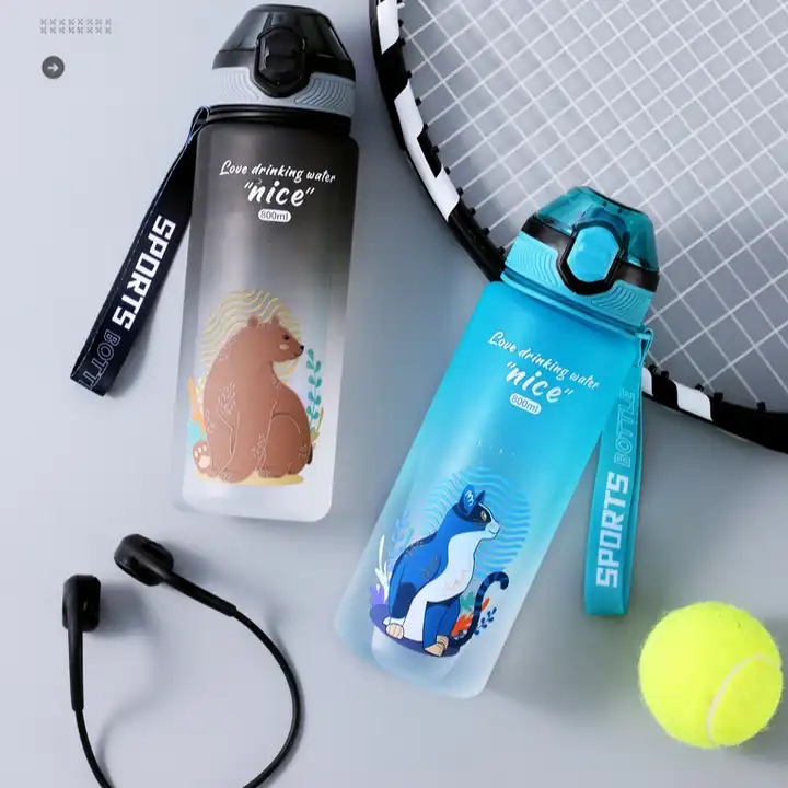 colorful plastic water cup gradient cup high face value can hold outdoor sports bottle capacity 1000ml