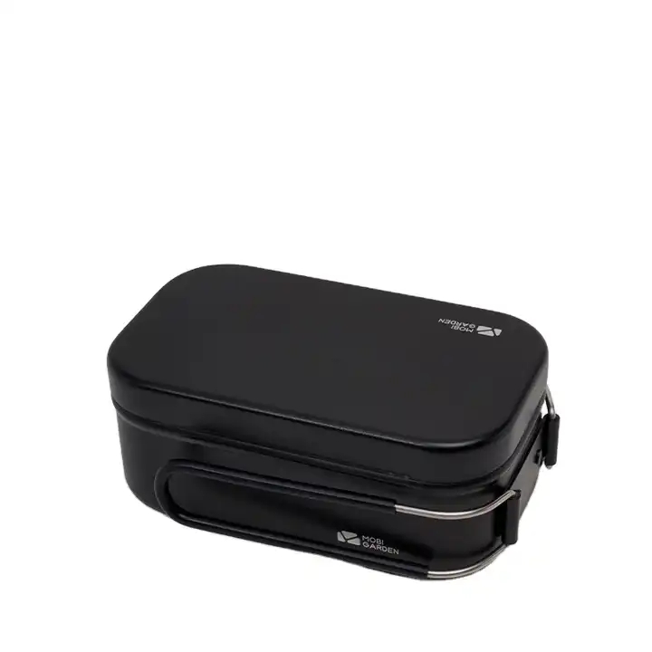 Lightweight Durable Heat Preservation Leakproof Camping Lunchbox Rectangular Lunch Boxes Wild Aluminum Alloy Foldable With Handle Portable Picnic Tableware