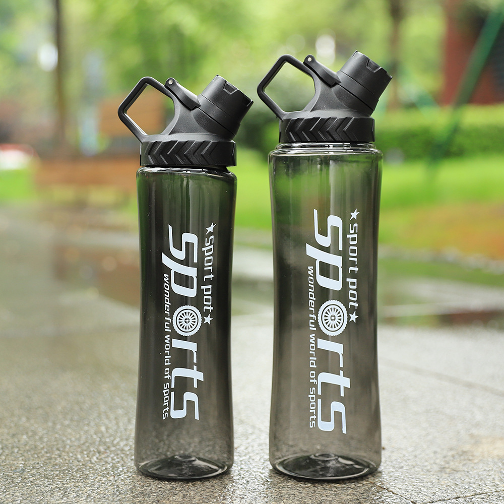 Heat Resistant  Oblique Mouth Direct Drinking Slim Shape Sports Water Bottle Cycling Plastic Cup Electroplating Insulation Cup Matte Outdoor