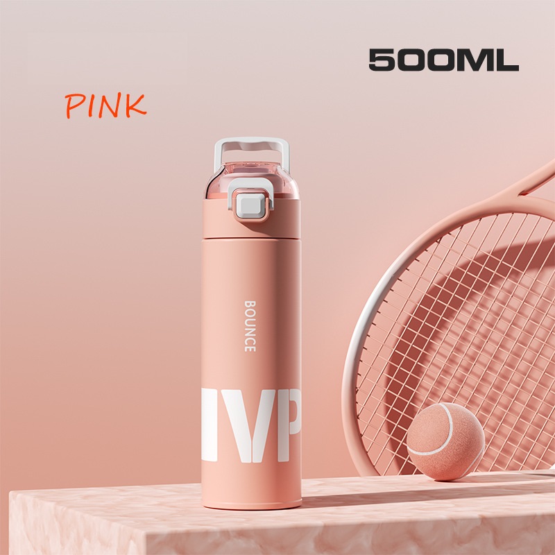 High Value Bounce Cup 316 Food Grade Insulation Portable Student Couple Sports Water Cup Bottle