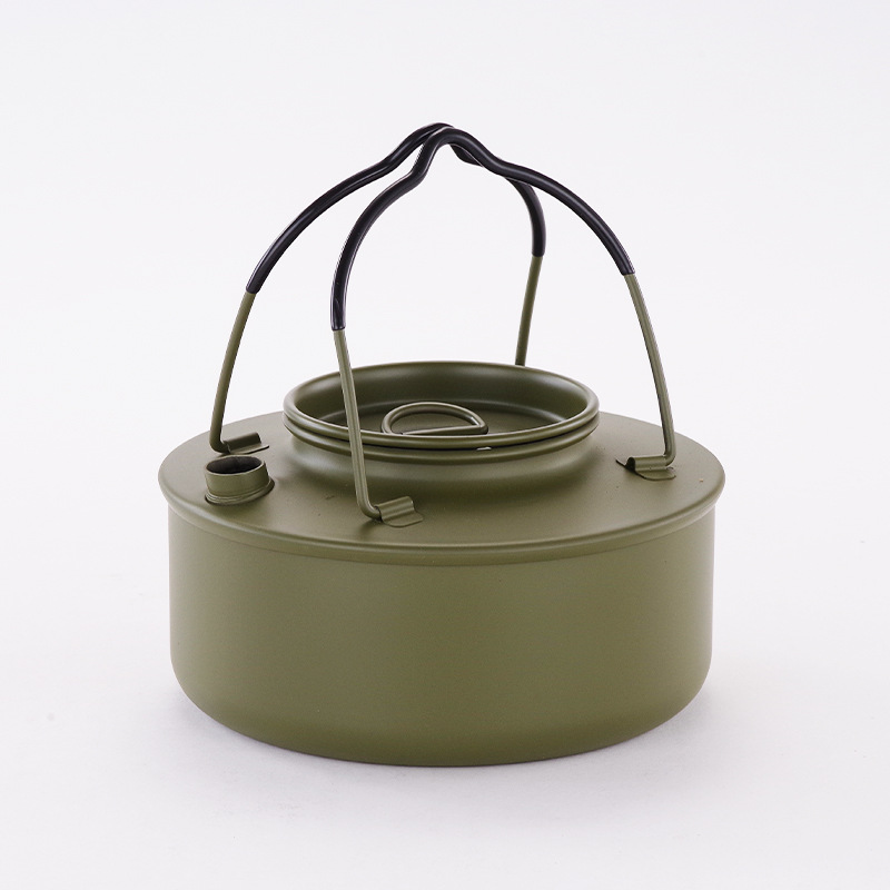 Stainless Steel Camping Pot Kettle 0.9L Portable Outdoor Open Air Water Booth Boil Water Tea kettle