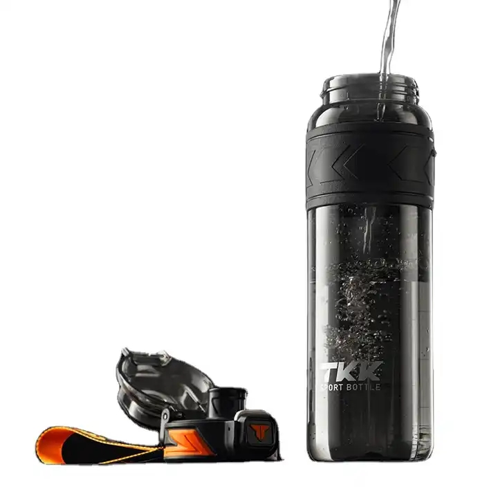 New High Beauty Value Large Capacity High Temperature Resistant Summer Plastic Sports Water Bottle With Silicone Straw Gift With Bounce Cover