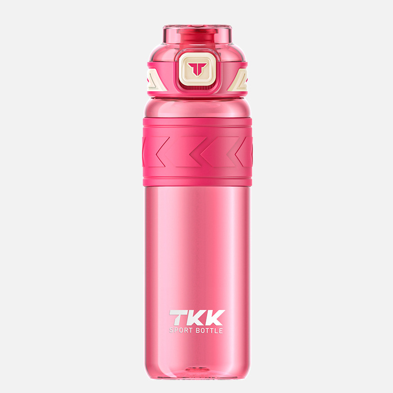 New High Beauty Value Large Capacity High Temperature Resistant Summer Plastic Sports Water Bottle With Silicone Straw Gift With Bounce Cover