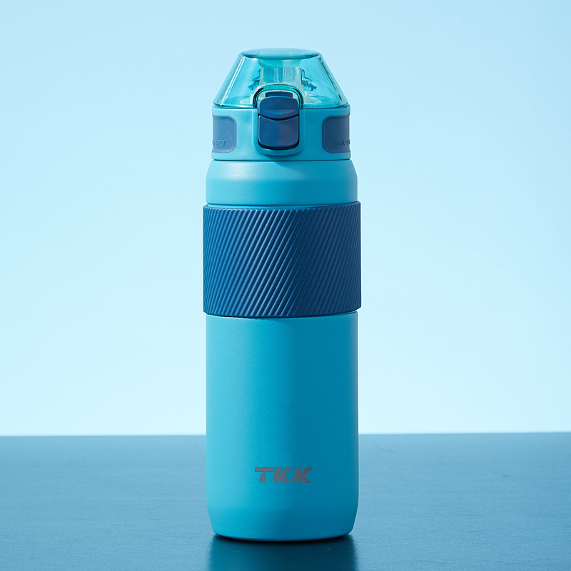 Thermal Insulation 316 Stainless Steel Outdoor Sports Portrayal Silicone Straw Bottle