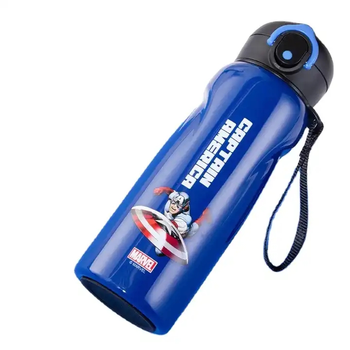 316 Stainless Steel Insulation Cup Student Large Capacity Spray Plastic Straws Outdoor Travel Car Portable Sports Bottle
