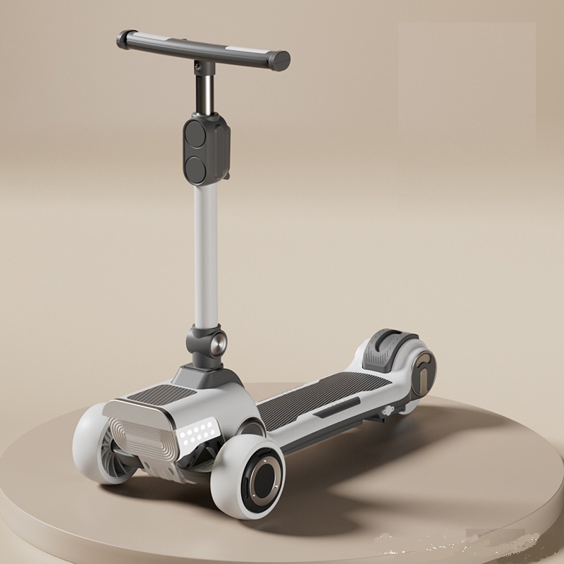 Three Wheel Children Rechargeable Electric Foldable Enlarged Multifunctional Scooter
