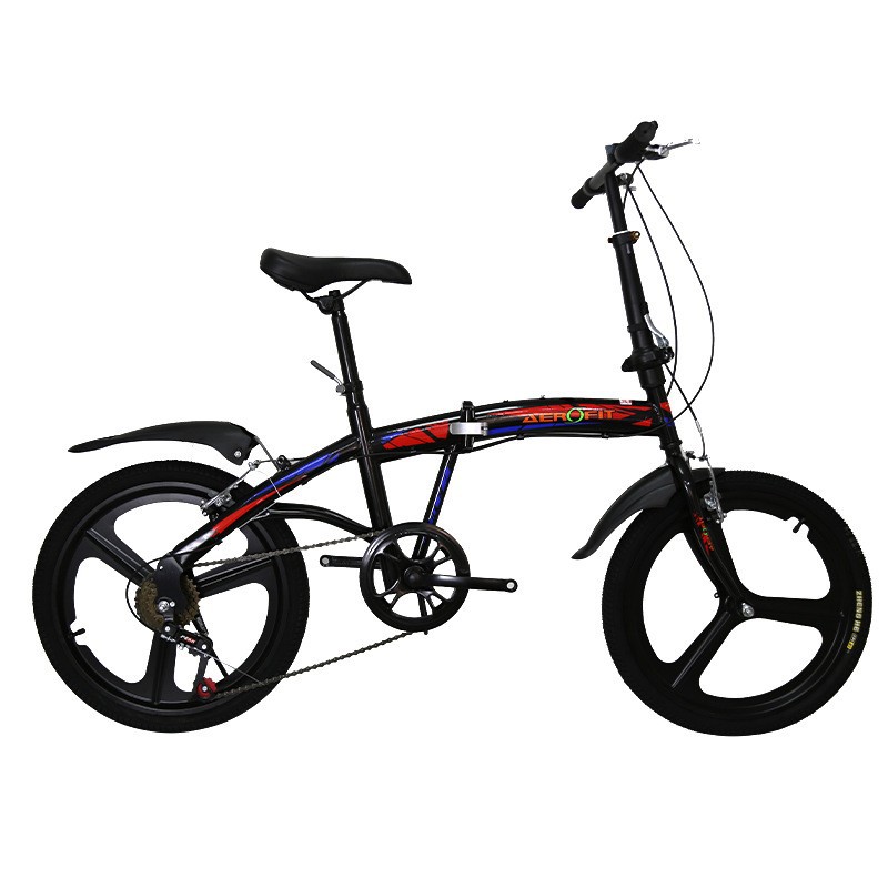 OEM Customized Foldable 20 Inch Gear Bike LOGO Magnesium Alloy Integrated Wheel Bicycle