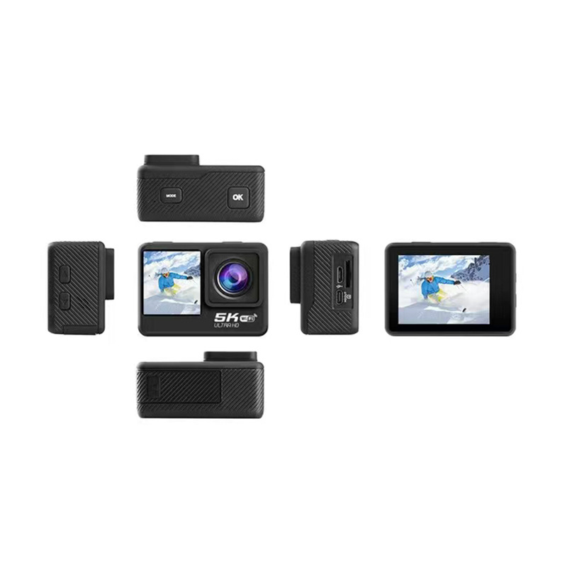 Cross Border 5K HD Anti Shake Dual Color Touch Screen Waterproof WIFI Sport Camera Recorder