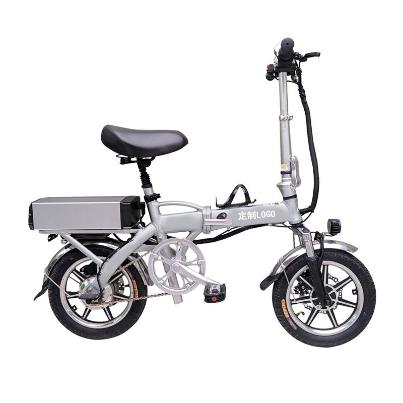 Power Assist Walking Shock Absorb Driving 48V Foldable Electric Bicycles Vehicles With Battery