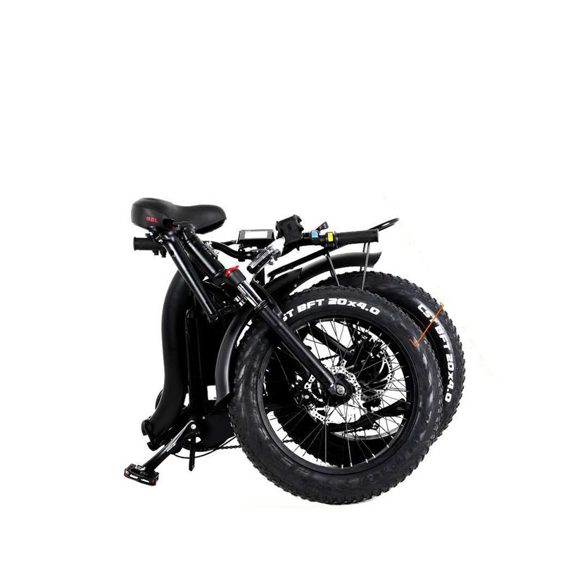 Extra Smooth Stable Ride Easy Folding Mechanism Shock Absorbing Mountain Hike Power Assist Folding Electric Vehicle 20 Inch Bicycle With Integrated Wheel Hidden Battery