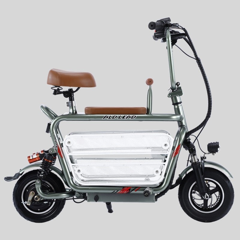 Mini Adult Lightweight Foldable Two Wheel Electric Scooter With Big Basket