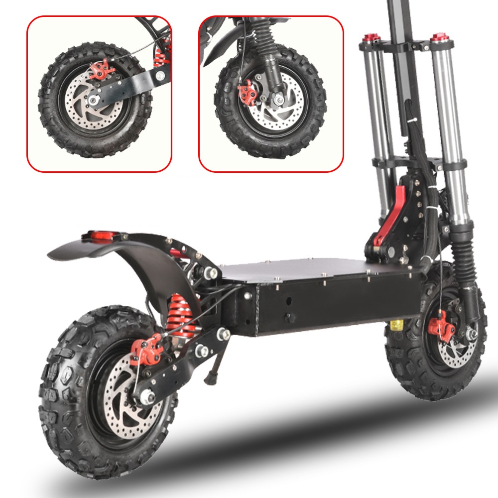 High Speed Adult Electric Scooter Off Road 48V 2400W With Lithium Battery Foldable Two Wheel Walking Scooter