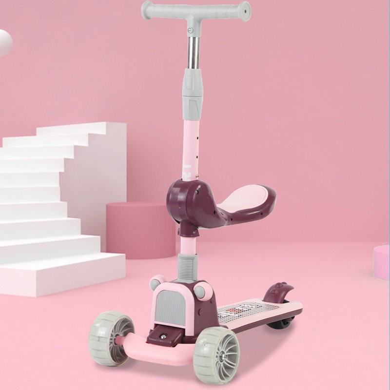Children 1-2-3-6 years Slide 3 In 1 Children Slippery Scooter With Seat