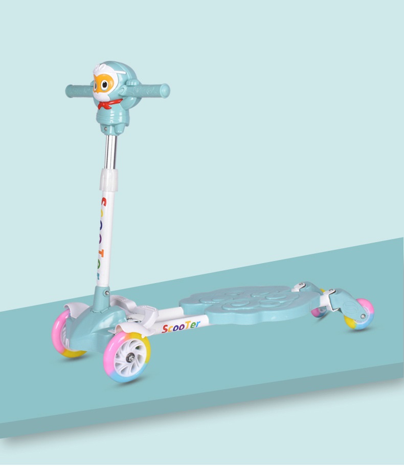 Children Frog Kick Scooter 3-12 Years Old Beginner Baby Two Feet Four Wheel Sliding Paddling Scooter