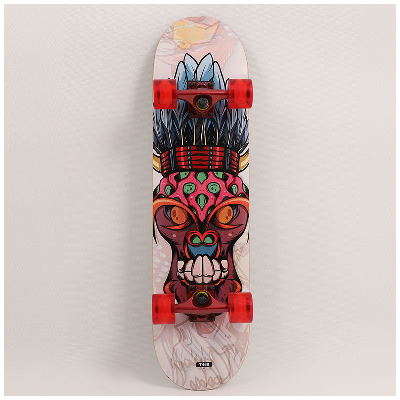 Factory Direct Supply Four Wheel Double Curved Maple Board Adult Children Street Skateboard Scooter