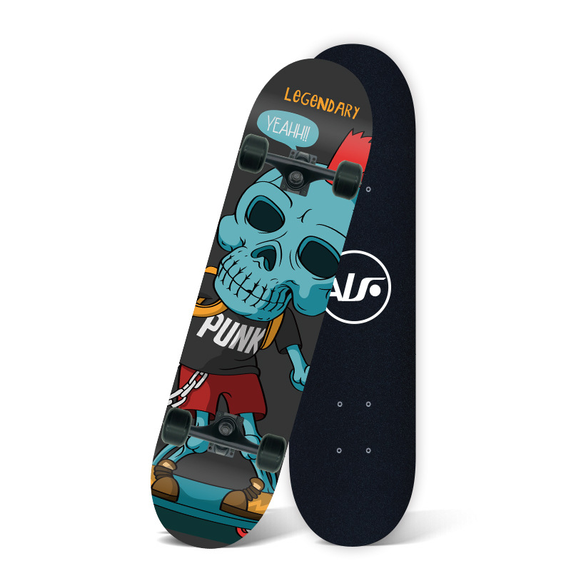 Professional Double Rocker Board Action Beginner Maple Street Skateboard Brush Spot Source Sanufacturer