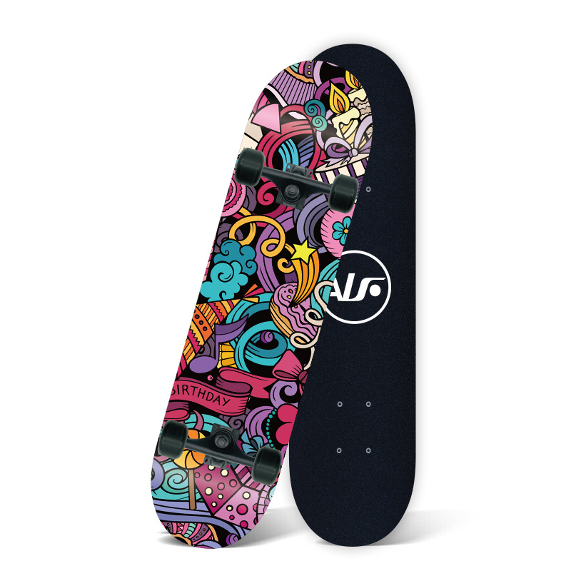 Professional Double Rocker Board Action Beginner Maple Street Skateboard Brush Spot Source Sanufacturer