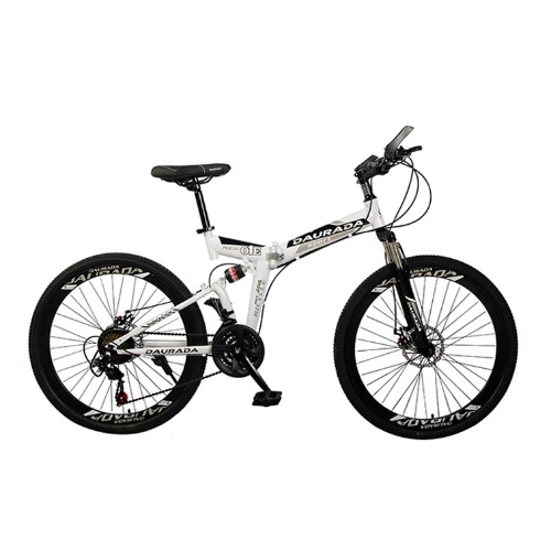 26 Inch Folding Mountain Bike With Double Disc Brakes Variable Speed Off Road Bike For Adults