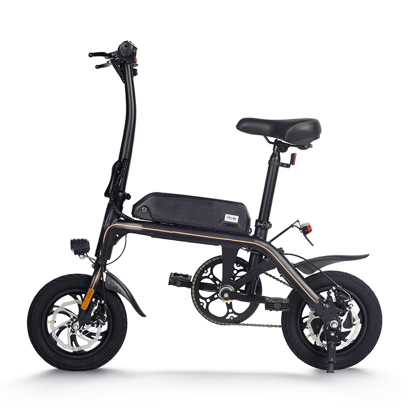 Excellent quality Mini Adult Lightweight  Two Wheel Mountain Hike Power Assist Folding Electric Vehicle Bicycle With Integrated Wheel Hidden Battery