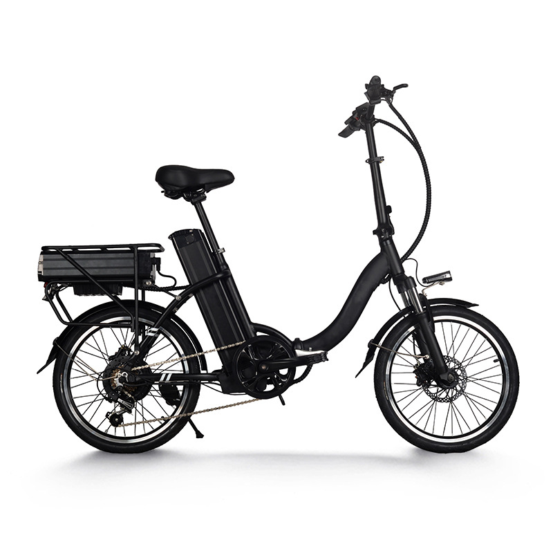 Cross Border Mini Adult Lightweight  Two Wheel Mountain Hike Power Assist Folding Electric Vehicle Bicycle With Integrated Wheel Hidden Battery