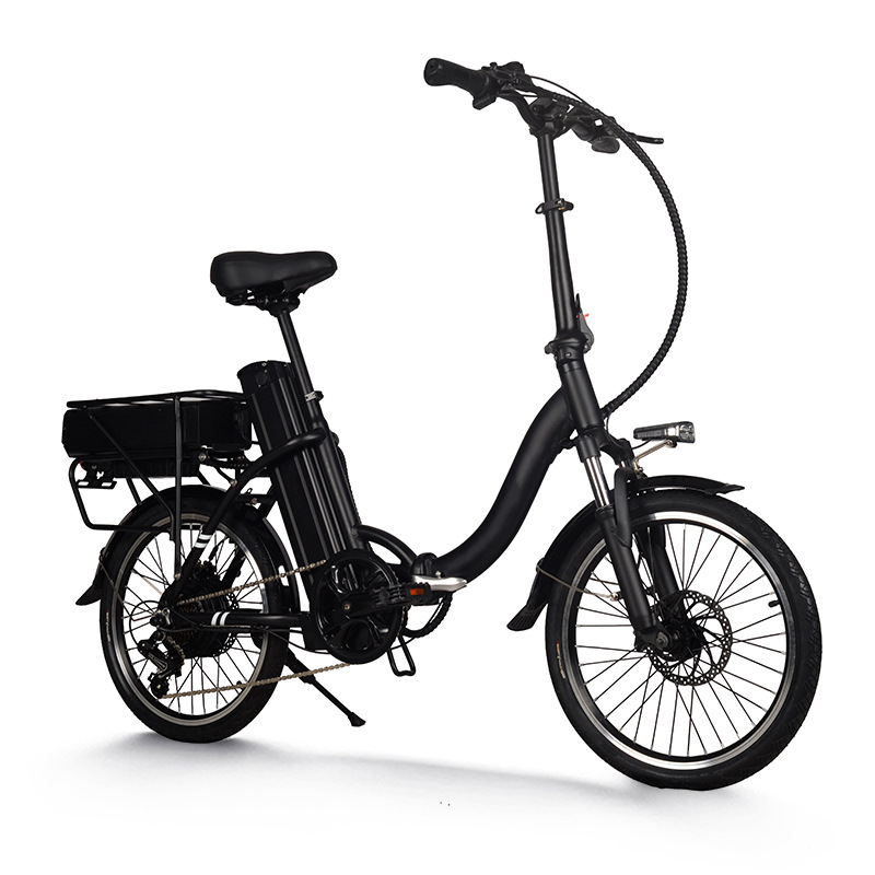 Cross Border Mini Adult Lightweight  Two Wheel Mountain Hike Power Assist Folding Electric Vehicle Bicycle With Integrated Wheel Hidden Battery