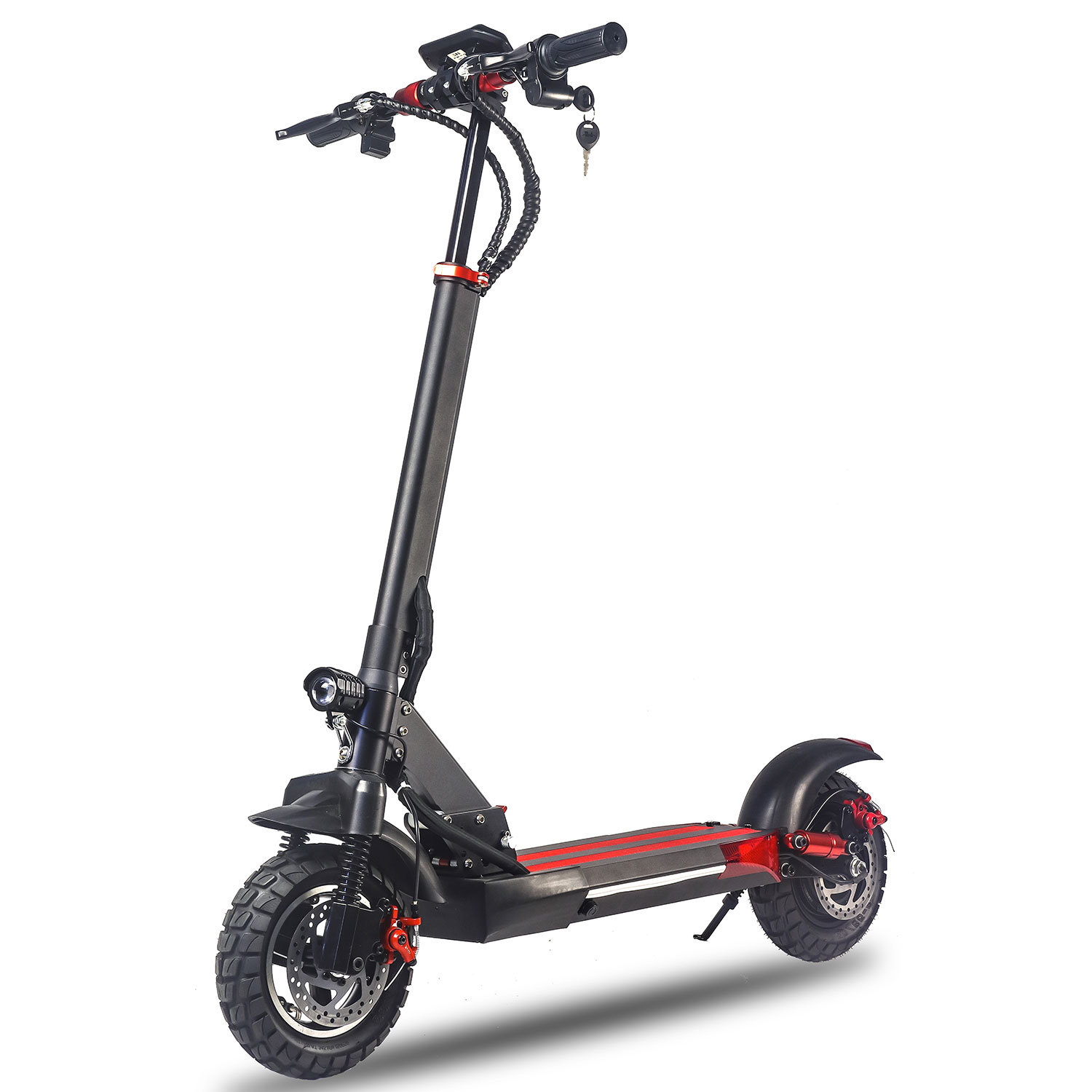 10 Inch Single Drive Adult Foldable Electric Scooter Aluminum Alloy Frame 48V 350W Front And Rear Double Shock Absorber Scooter