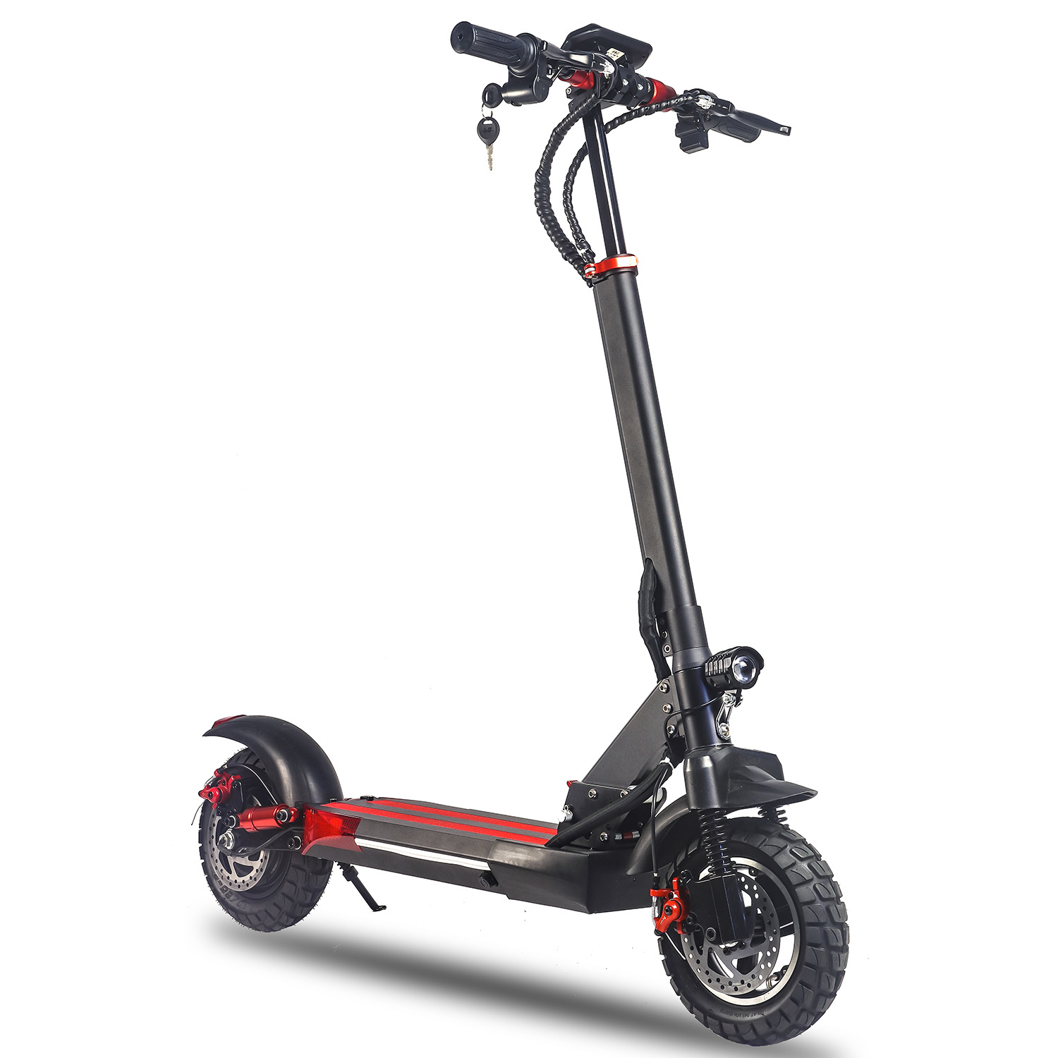 10 Inch Single Drive Adult Foldable Electric Scooter Aluminum Alloy Frame 48V 350W Front And Rear Double Shock Absorber Scooter