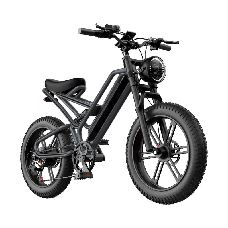 20 Inch Anti Skid Electric Bicycle For Adults Power Assist Off Road Mountain Bike With Lithium Battery For Shock Absorption