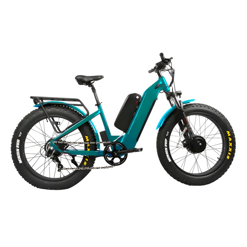 Aluminum Alloy Electric Bicycle Large Capacity Battery With Instrument Shock Absorption Double Disc Brake Anti Skid Tire Mountain Bike