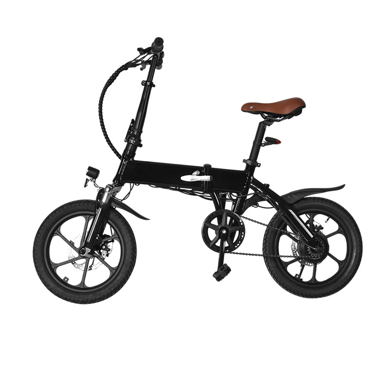 16 Inch Foldable Electric Bicycle Portable Mini Bike Double Shock Absorb Lithium Battery Power Assisted Bicycle For Adult