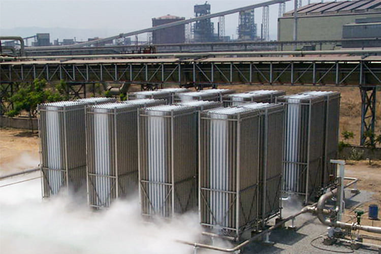 Industrial LNG Lin Cryogenic Vaporization Ambient Air Vaporizer for Ng Natural Gas Station Industrial LNG Lin Cryogenic Vaporization Ambient Air Vaporizer for Ng Natural Gas Station