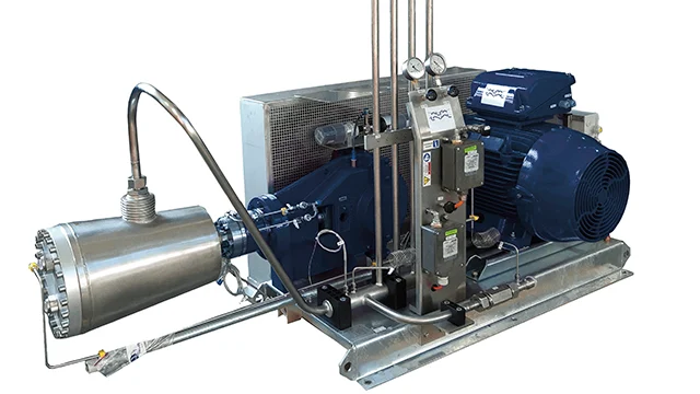 48MPa 7000psi Lco2 Carbon Dioxide Pump Skid Liquid O2 N2 Air Cryogenic Cylinder Filling Pump