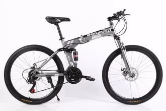Foldable Bicycle Double Shock Absorption Disc Brake Speed Mountain Bike Student Men And Women Style Two Wheel Hiking Bike