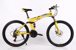 Foldable Bicycle Double Shock Absorption Disc Brake Speed Mountain Bike Student Men And Women Style Two Wheel Hiking Bike