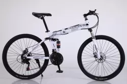 Foldable Bicycle Double Shock Absorption Disc Brake Speed Mountain Bike Student Men And Women Style Two Wheel Hiking Bike