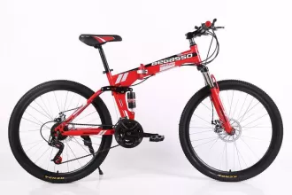Anti Skid Wear Resistant Foldable Bicycle Double Shock Absorption Disc Brake Speed Mountain Bike Student Men And Women Style Two Wheel Hiking Bike With Hydraulic Disc Brake