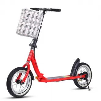 Youth Adult Foldable Two Wheel College Student Campus Kick Scooter With Handbrake Scooter With Adjustable Height for Kids and Teenagers