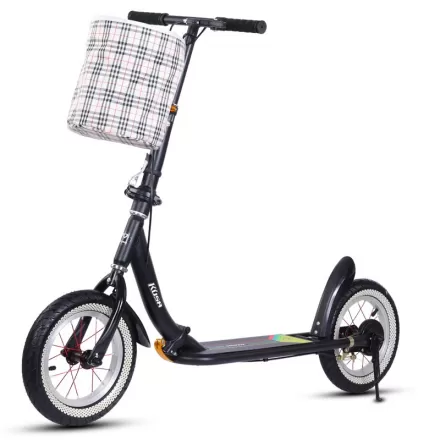 Youth Adult Foldable Two Wheel College Student Campus Kick Scooter With Handbrake Scooter With Adjustable Height for Kids and Teenagers