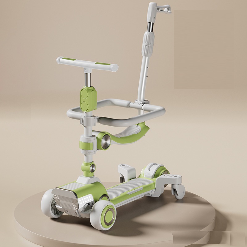 Foldable Kick Foot Three Wheel Electric Foldable Enlarged Multifunctional Scooter For Kids