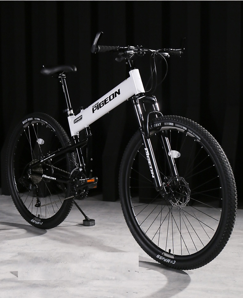 Optional LED Hand Brake Ultra LightWeight Portable Foldable Mountain Hike Bike Aluminum Alloy Adult College Students Speed Bicycle