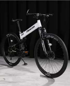 Optional LED Hand Brake Ultra LightWeight Portable Foldable Mountain Hike Bike Aluminum Alloy Adult College Students Speed Bicycle