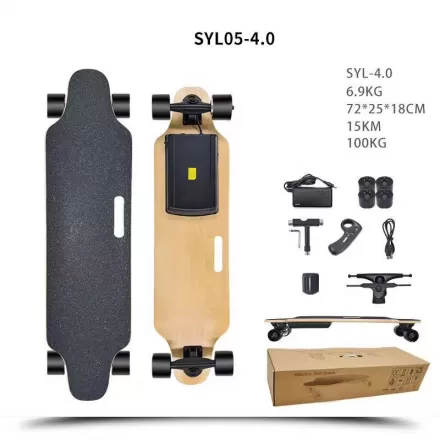 Four Wheel Dual Drive All Terrain Off Road Electric Skateboard Four Wheel Suspension Shock Absorb High Speed Adult Wireless Remote Control Electric Vehicle Skateboard