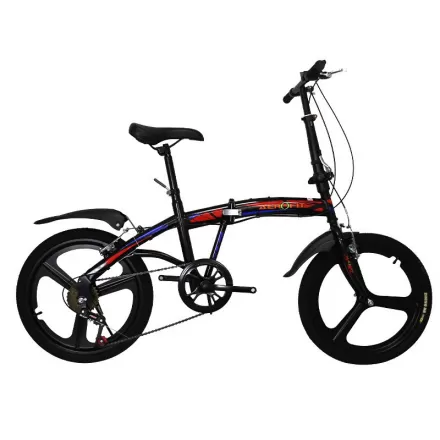OEM Customized Foldable 20 Inch Gear Bike LOGO Magnesium Alloy Integrated Wheel Bicycle
