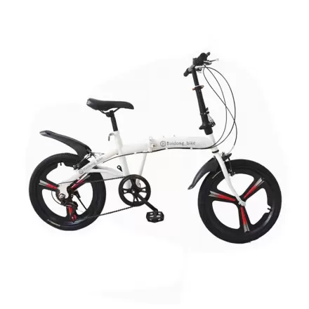 OEM Customized Foldable 20 Inch Gear Bike LOGO Magnesium Alloy Integrated Wheel Bicycle