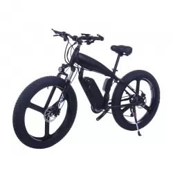 26 Inch Magnesium Alloy Electric Snow Mountain Bike Beach Electric Power Assist Bicycle With Integrated Wheel